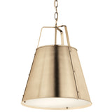 Etcher Cone Pendant Champagne Bronze 18 Inch