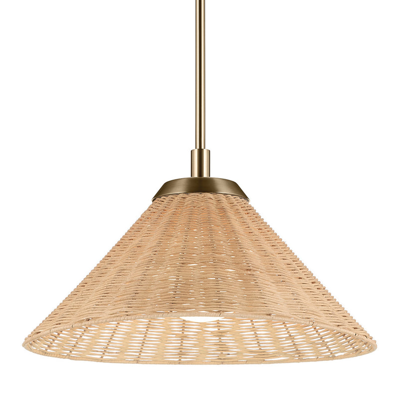 Bekah Cone Semi Flush Pendant Champagne Bronze 18 Inch