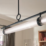 Riven Cylinder Linear Chandelier lifestyle 4