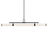 Riven Cylinder Linear Chandelier Black 60.25 Inch