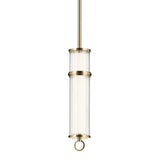 Riven Cylinder Mini Pendant Champagne Bronze