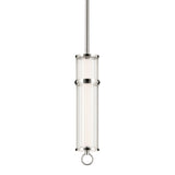 Riven Cylinder Mini Pendant Polished Nickel