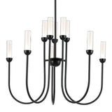 Moraine Cylinder Chandelier Black 30 Inch