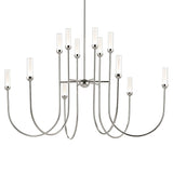 Moraine Cylinder Chandelier Polished Nickel 50 Inch