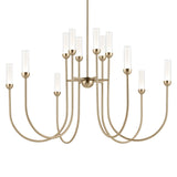 Moraine Cylinder Chandelier Champagne Bronze 40 Inch