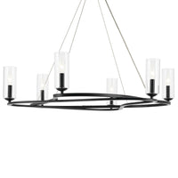 Harpin Cylinder Chandelier Black