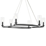 Harpin Cylinder Chandelier Black