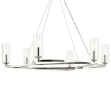 Harpin Cylinder Chandelier Polished Nickel