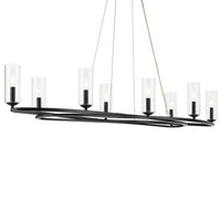 Harpin Cylinder Oval Chandelier Black