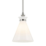 Laria Cone Pendant Polished Nickel 10.5 Inch