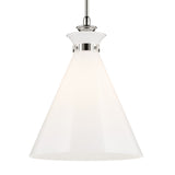 Laria Cone Pendant Polished Nickel 16 Inch