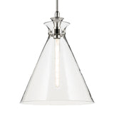 Laria Cone Pendant Polished Nickel 16 Inch