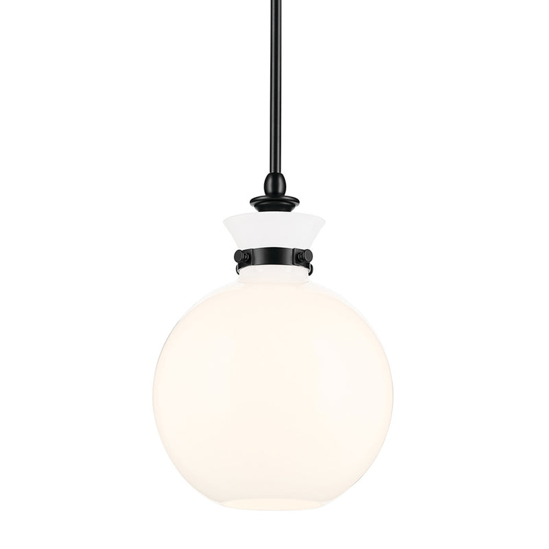 Laria Round Pendant Black 10.25 Inch