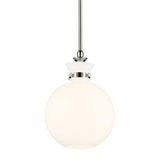 Laria Round Pendant Polished Nickel 10.25 Inch