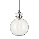 Laria Round Pendant Polished Nickel 10.25 Inch