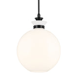 Laria Round Pendant Black 15 Inch