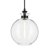 Laria Round Pendant Black 15 Inch