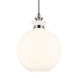Laria Round Pendant Polished Nickel 15 Inch