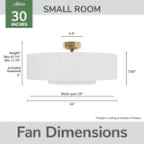 Brookside Jasmine Roth Indoor Fandelier with LED Light