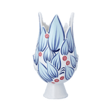 Bjørn Wiinblad Titania Vase, Blue, H: 9.8" By Bjorn Wiinblad