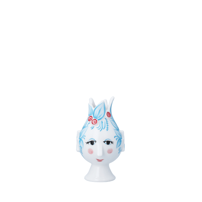 Bjørn Wiinblad Titania Candle Holder, Light Blue, H: 4.5" By Bjorn Wiinblad