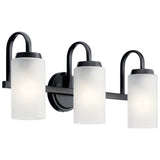 Kennewick Vanity Light Black 3 Light