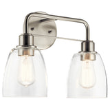 Meller Vanity Light Nickel Textured 2 Light