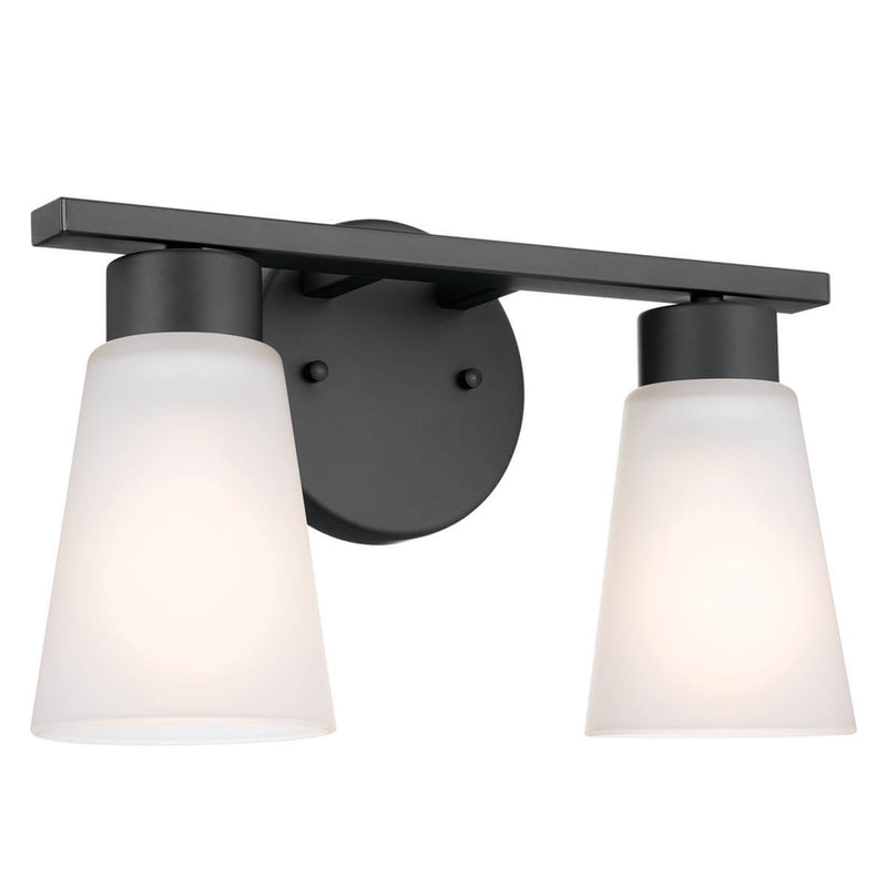 Stamos Vanity Cone Light Black 2 Light