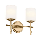 Ali Vanity Light Brushed Natural Brass 2 Light