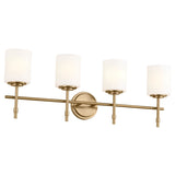 Ali Vanity Light Brushed Natural Brass 4 Light