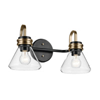 Farum Vanity Cone Light Black 2 Light