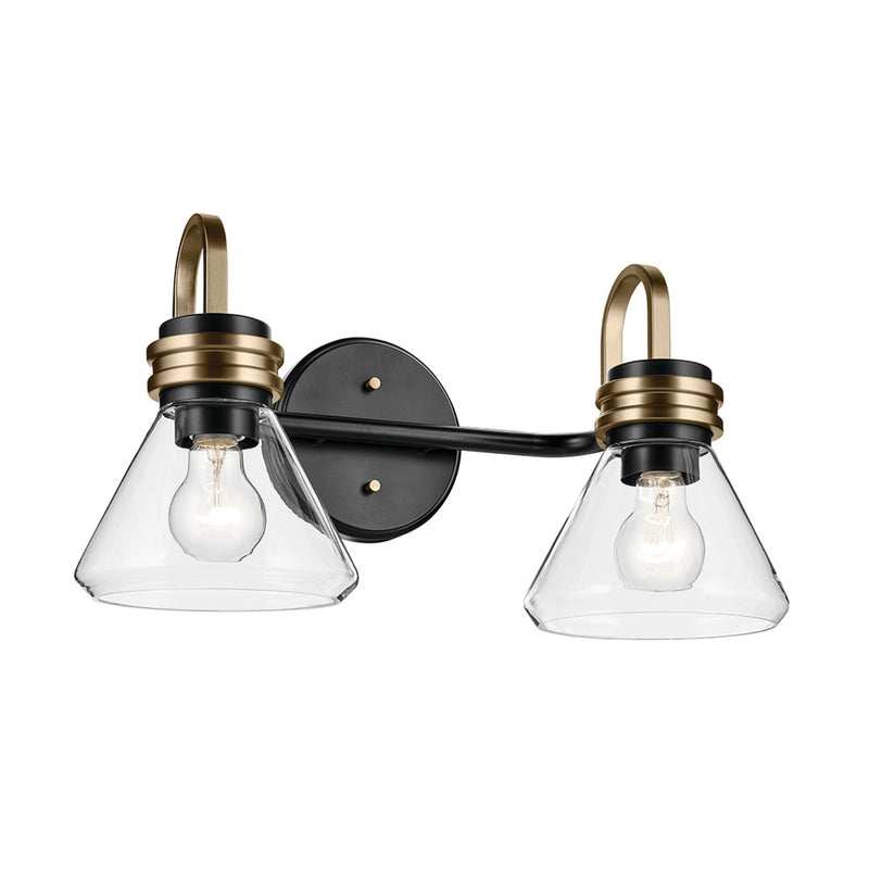 Farum Vanity Cone Light Black 2 Light