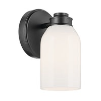 Shae Wall Cylinder Sconce Black