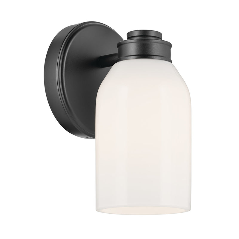 Shae Wall Cylinder Sconce Black