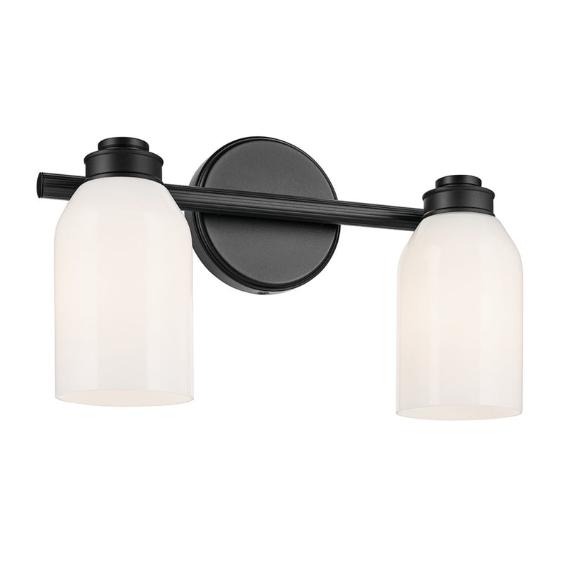 Shae Vanity Cylinder Light Black 2 Light