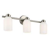 Shae Cylinder Vanity Light Brushed Nickel 3 Light