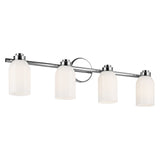 Shae Vanity Cylinder Light Chrome 4 Light
