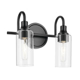 Kavi Vanity Cylinder Light Black 2 Light
