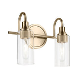 Kavi Cylinder Vanity Light Champagne Bronze 2 Light