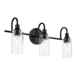 Kavi Vanity Cylinder Light Black 3 Light
