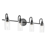 Kavi Vanity Cylinder Light Black 4 Light