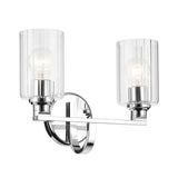 Gioe Cylinder Vanity Light Chrome 2 Light