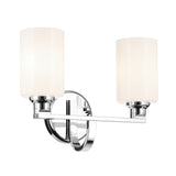 Gioe Cylinder Vanity Light Chrome 2 Light