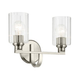 Gioe Cylinder Vanity Light Brushed Nickel 2 Light