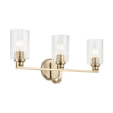 Gioe Vanity Cylinder Light Champagne Bronze 3 Light