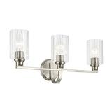 Gioe Cylinder Vanity Light Brushed Nickel 3 Light