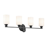 Gioe Vanity Cylinder Light Black 4 Light