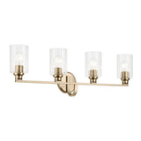 Gioe Cylinder Vanity Light Champagne Bronze 4 Light
