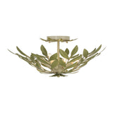 Broche 20.75'' Champagne Green Tea Semi Flush Mount by Crystorama