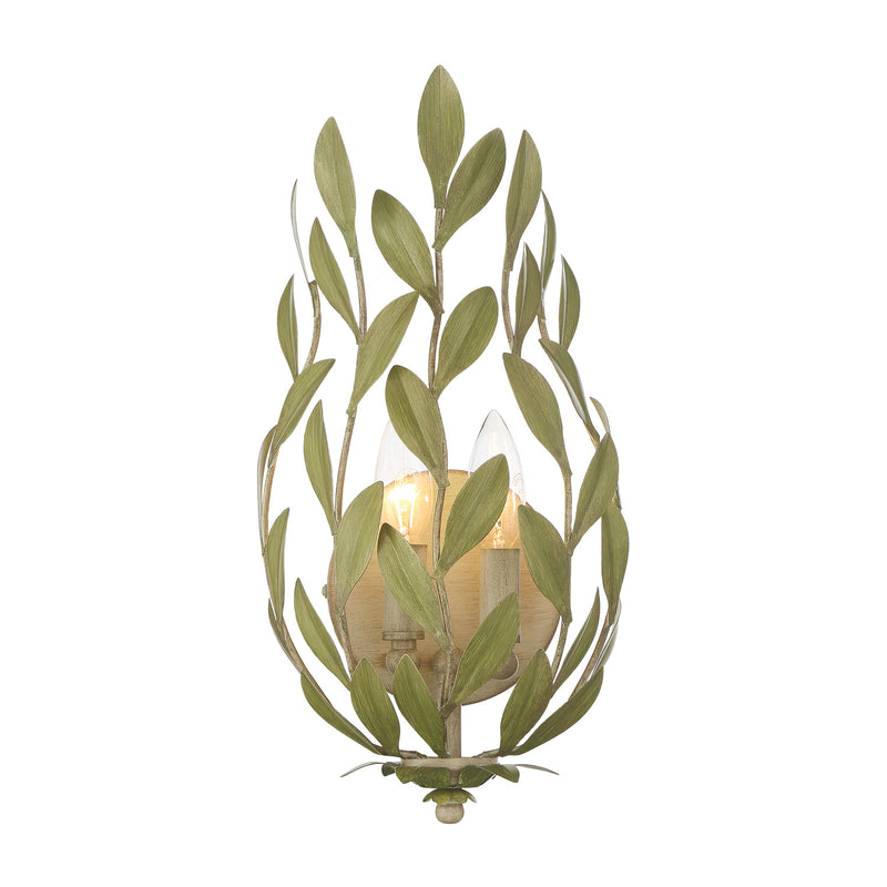Broche 8.25'' Champagne Green Tea Sconce by Crystorama